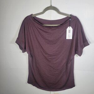 Universal Standard Brown Cotton Blend Relaxed Short Sleeve Top Size 4XS (00/0)